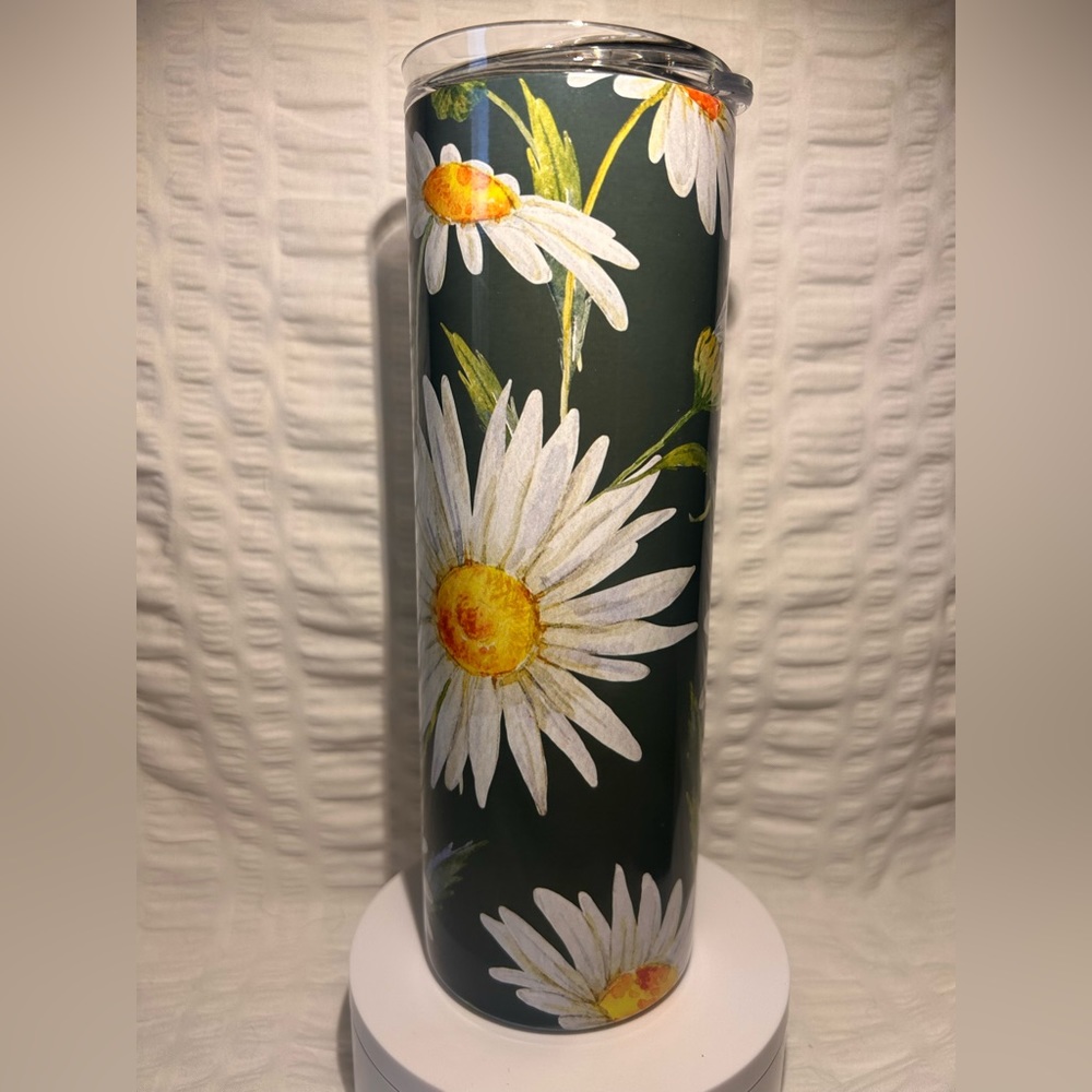 Custom Sublimation Tumbler Daisy Flowers Women 20oz